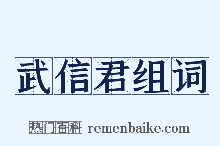 武信君组词是什么意思的图片